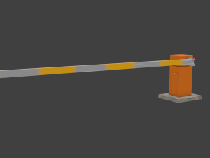 single pole barrier gate Model 3D