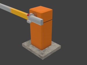 single pole barrier gate 3D Model