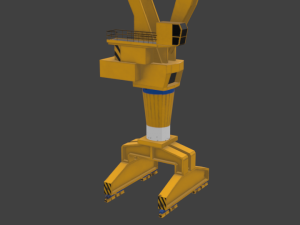 single jib portal crane - port crane 3D Model