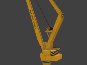 single jib portal crane - port crane 3D Model