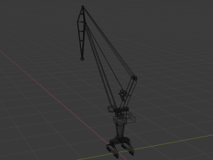 single jib portal crane - port crane 3D Model