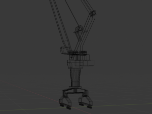 single jib portal crane - port crane 3D Model