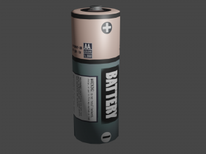 battery - dry cell 3D मॉडल