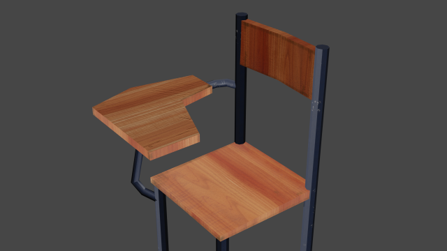 study chair 3D Model .c4d .max .obj .3ds .fbx .stl .blend 