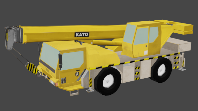 truck crane 3D Model .c4d .max .obj .3ds .fbx .stl .blend