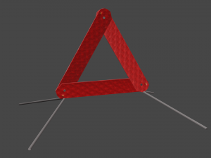 warning triangle 3D-Modell