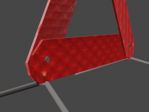 warning triangle Modèle 3D