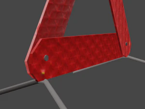 경고 삼각형 3D 모델