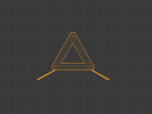 warning triangle Modèle 3D