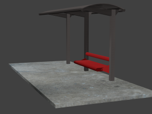 bus stop 3D Model