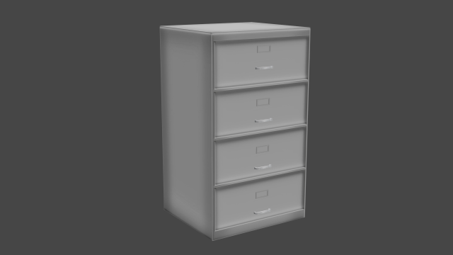 steel cabinet Modelo 3D .c4d .max .obj .3ds .fbx .stl .blend 