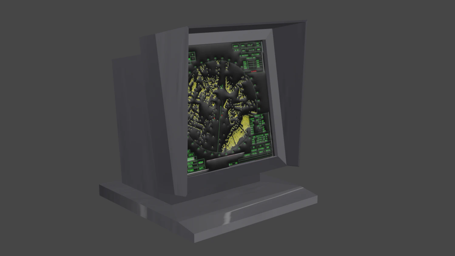 radar 3D Model .c4d .max .obj .3ds .fbx .stl .blend
