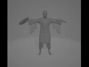 olonkho yakut shaman 3D Model