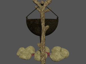 cooking bonfire 3D-Modell