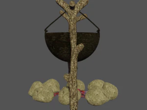 cooking bonfire 3D Model