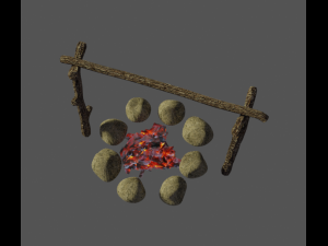 cooking bonfire 3D-Modell
