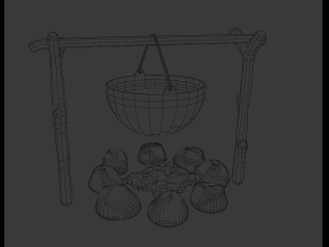 cooking bonfire 3D-Modell