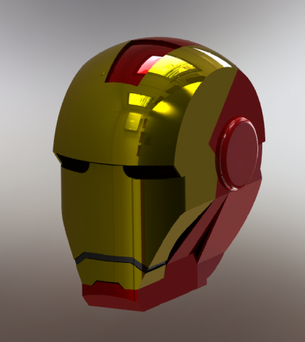 iron man mask 3D 模型 .c4d .max .obj .3ds .fbx .stl .blend