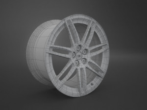 2008 audi rs4 rim 3D Model