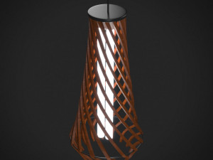 twisted wood lamp design 3D मॉडल