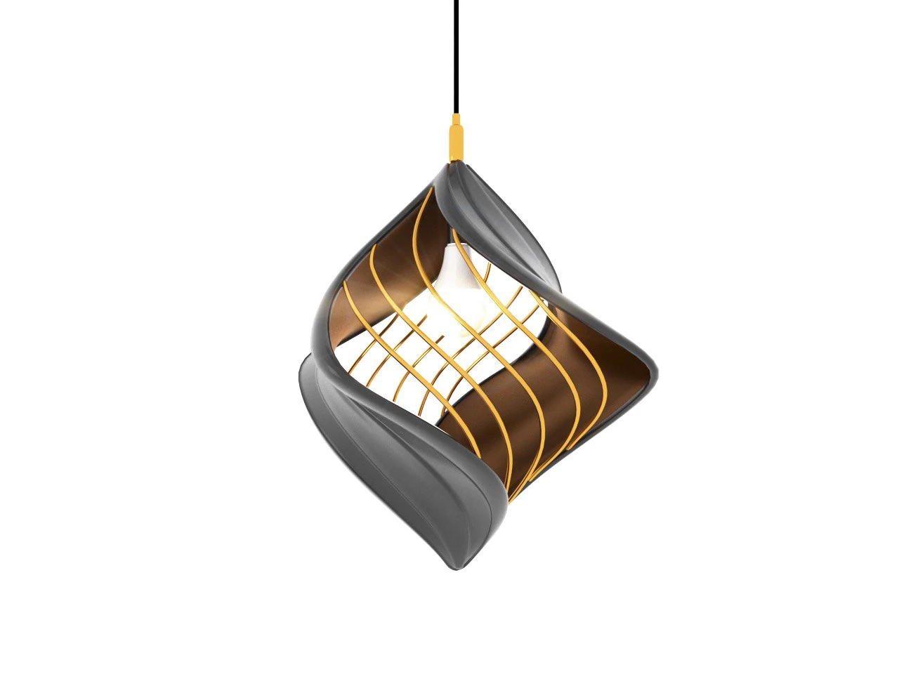 Twisted Pendant Lamp Design 3D Model .c4d .max .obj .3ds .fbx .stl .blend