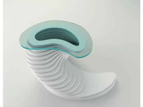 Twisted Parametric Table 3D Model