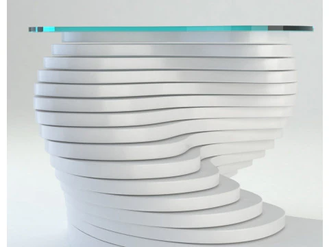 Twisted Parametric Table 3D Model