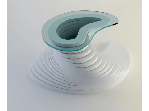 Twisted Parametric Table 3D Model