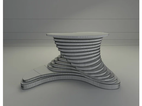 Twisted Parametric Table 3D Model