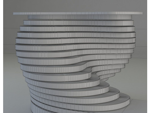 Twisted Parametric Table 3D मॉडल