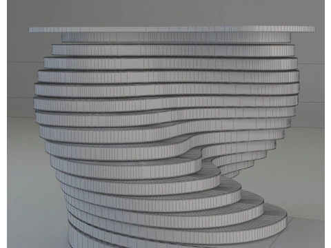 Twisted Parametric Table 3D Model