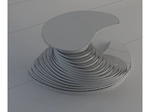 Twisted Parametric Table 3D Model