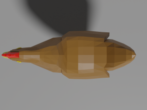 low poly hen 3D Модель