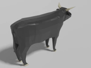 low poly bull 3D Model
