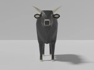 low poly bull 3D Model
