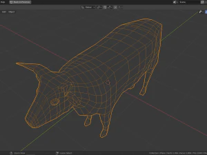 low poly bull 3D Model