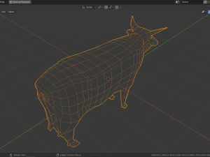 low poly bull 3D Model