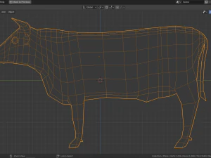 low poly bull 3D Model