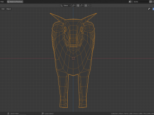 low poly bull 3D Model