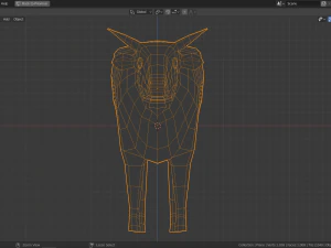 low poly bull 3D Model
