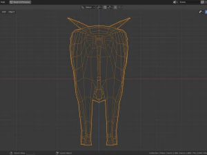 low poly bull 3D Model