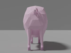 low poly pig 3D Model