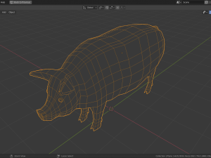 low poly pig 3D 모델