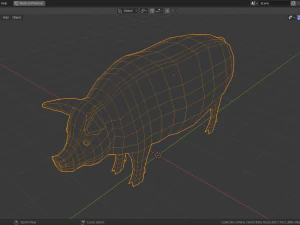 low poly pig 3D Model