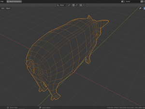 low poly pig 3D 모델