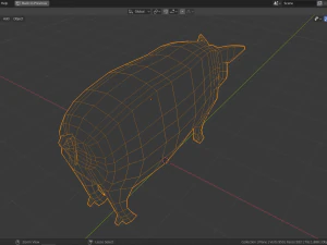 low poly pig 3D Model