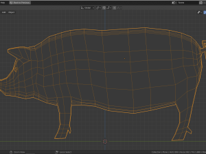 low poly pig 3D 모델