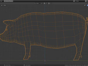 low poly pig 3D Model