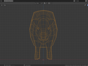 low poly pig 3D 모델