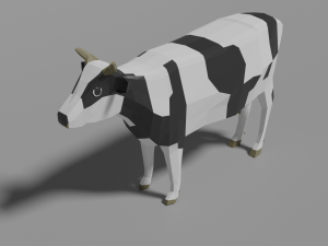 low poly cow 3D Model